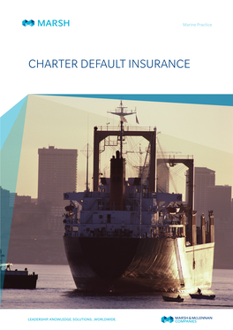 Marine Charter Default Insurance