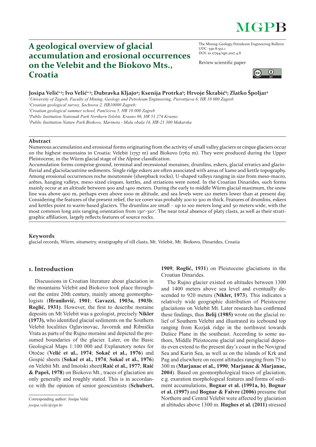 An Geological Overview of Glacial Accumulation And