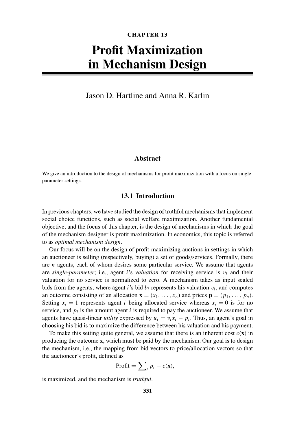 Profit Maximization in Mechanism Design