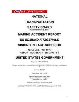 National Transportation Safety Board Marine
