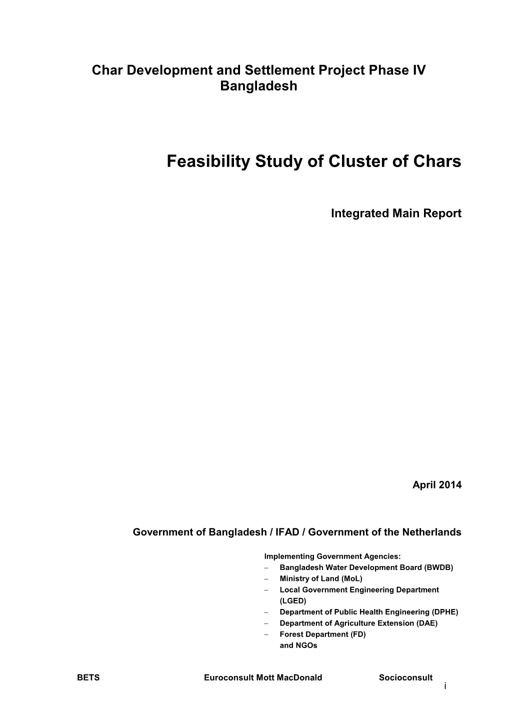 Feasibility Study Cluster of Chars Integrated Main Report