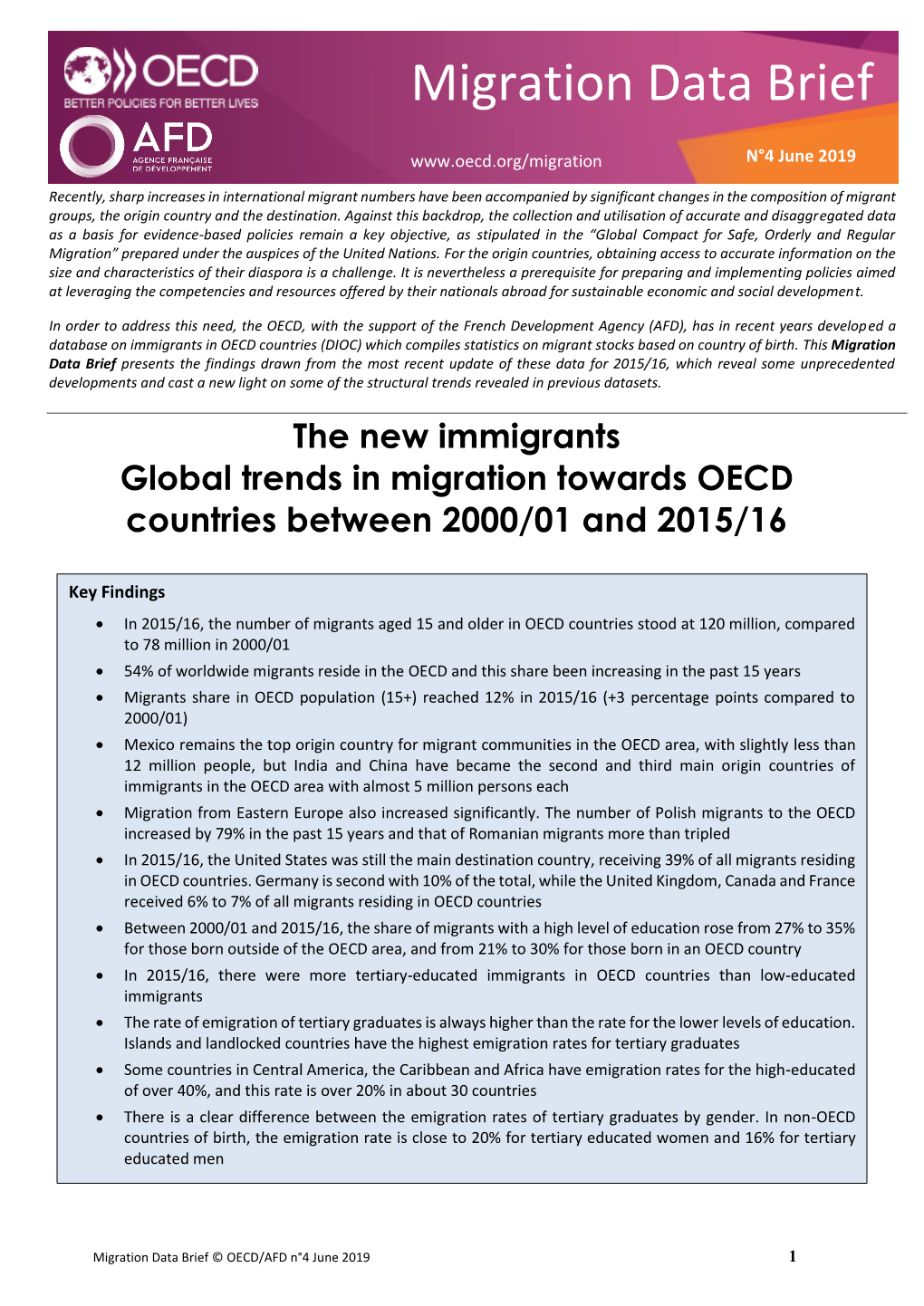 Migration Data Brief