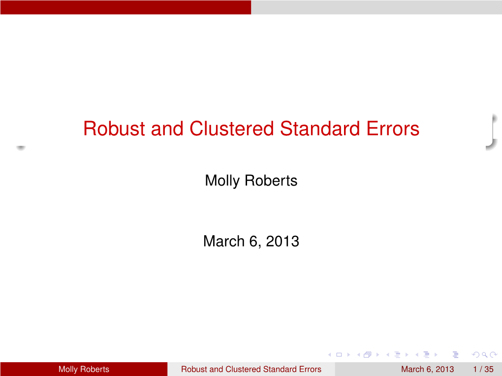 Robust and Clustered Standard Errors