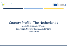 8Th LRB Meeting Country Profile Netherlands Odijk, Tiberius Final