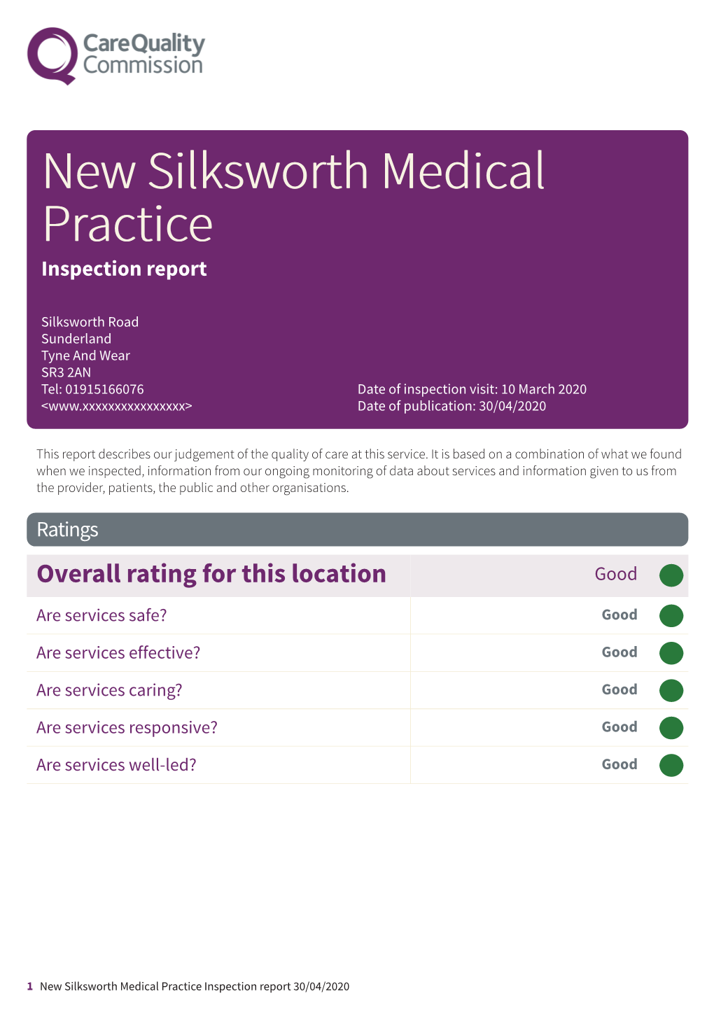 1-4649911352 New Silksworth Medical Practice