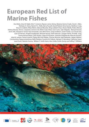 European Red List of Marine Fishes Ana Nieto, Gina M