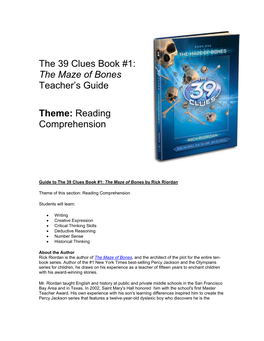 The 39 Clues Book #1: the Maze of Bones Teacher's Guide