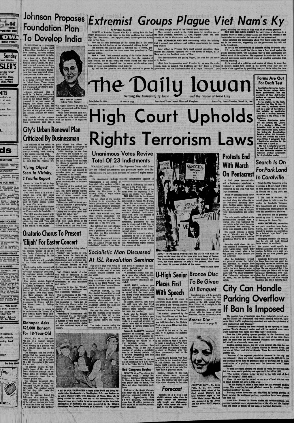 Daily Iowan (Iowa City, Iowa), 1966-03-29