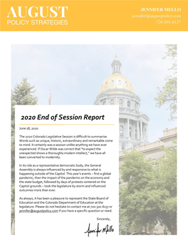 2020 End of Session Report