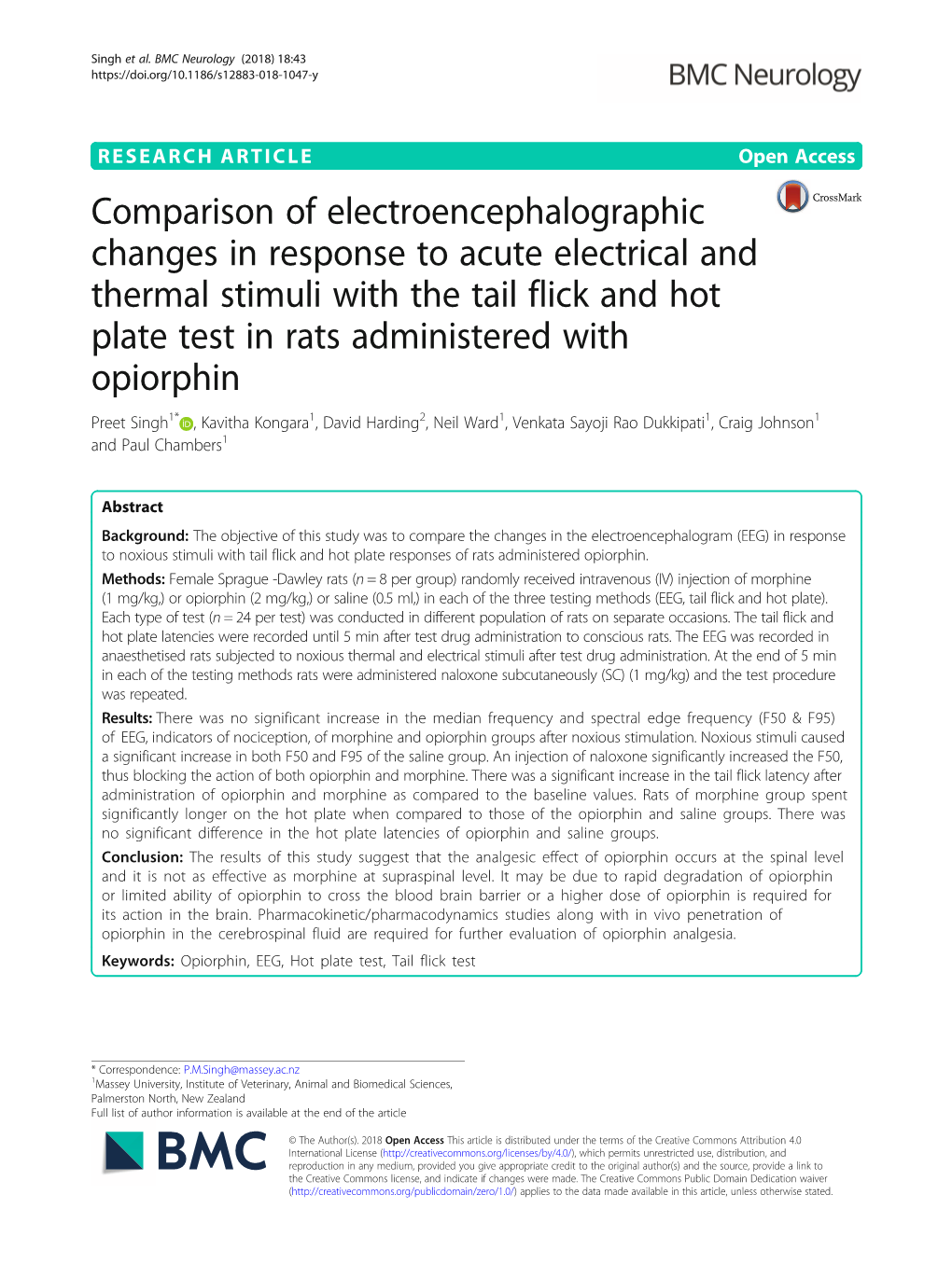 Comparison of Electroencephalographic Changes