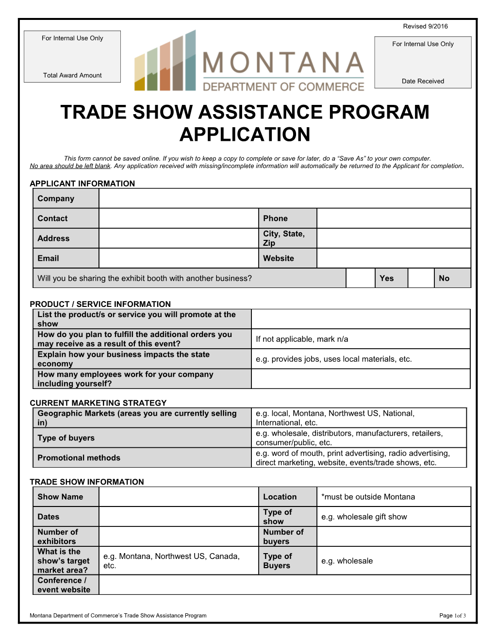 Made In Montana Trade Show Assistance Program