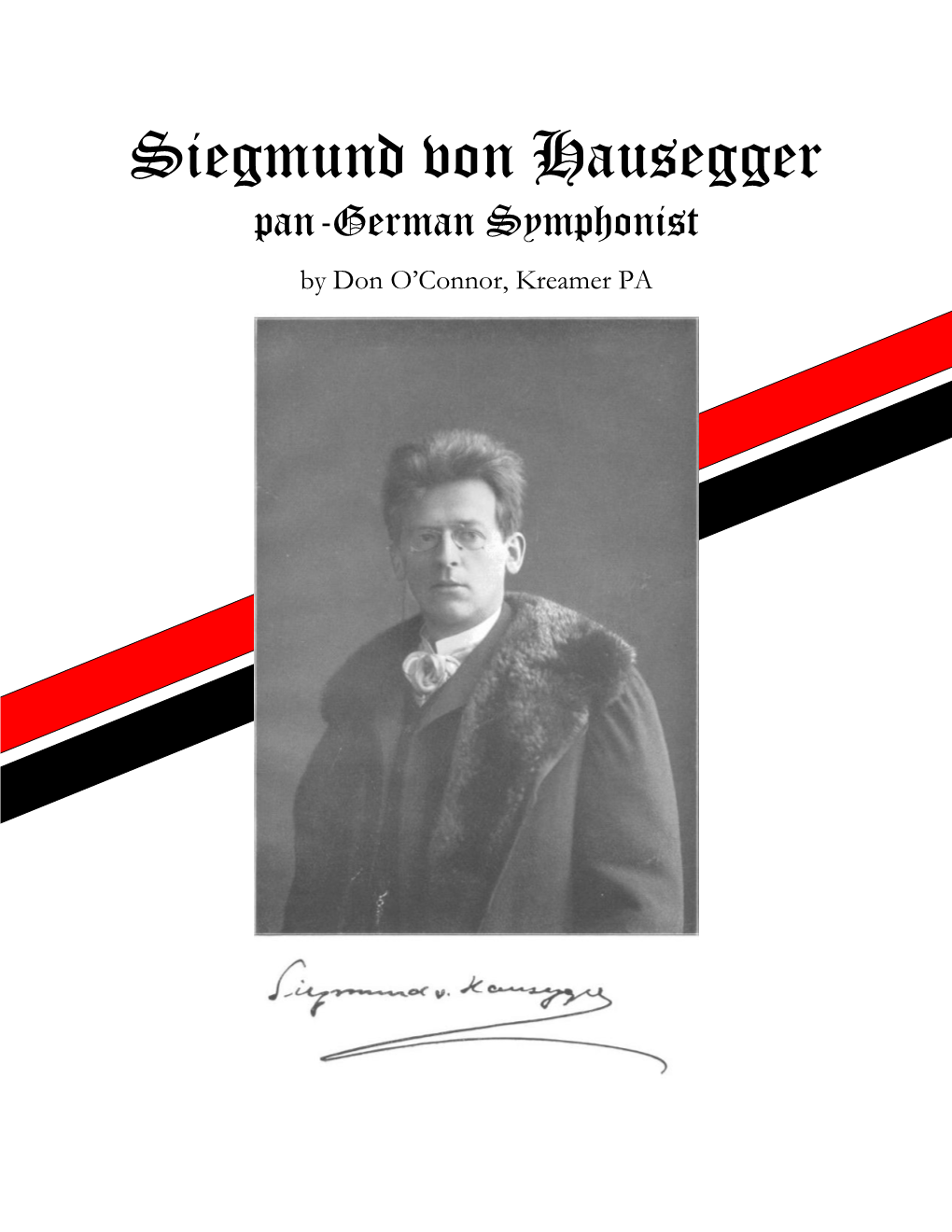 Siegmund Von Hausegger Pan-German Symphonist