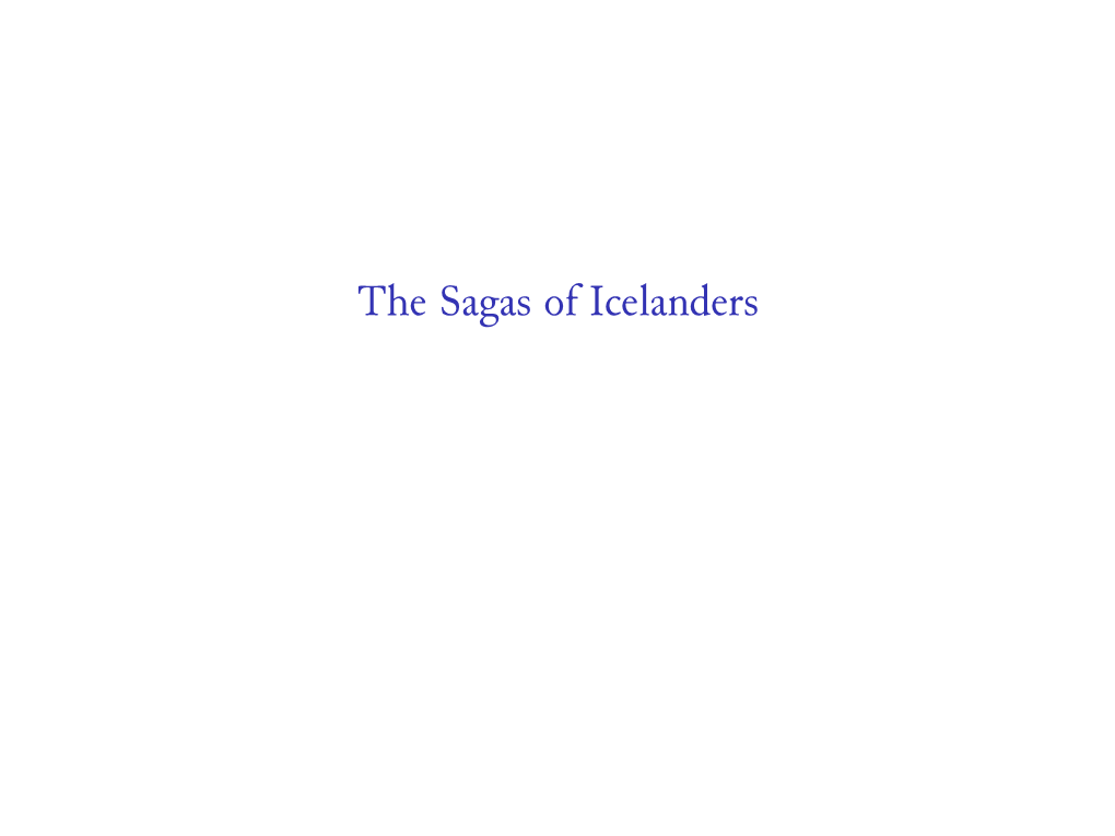 The Sagas of Icelanders C