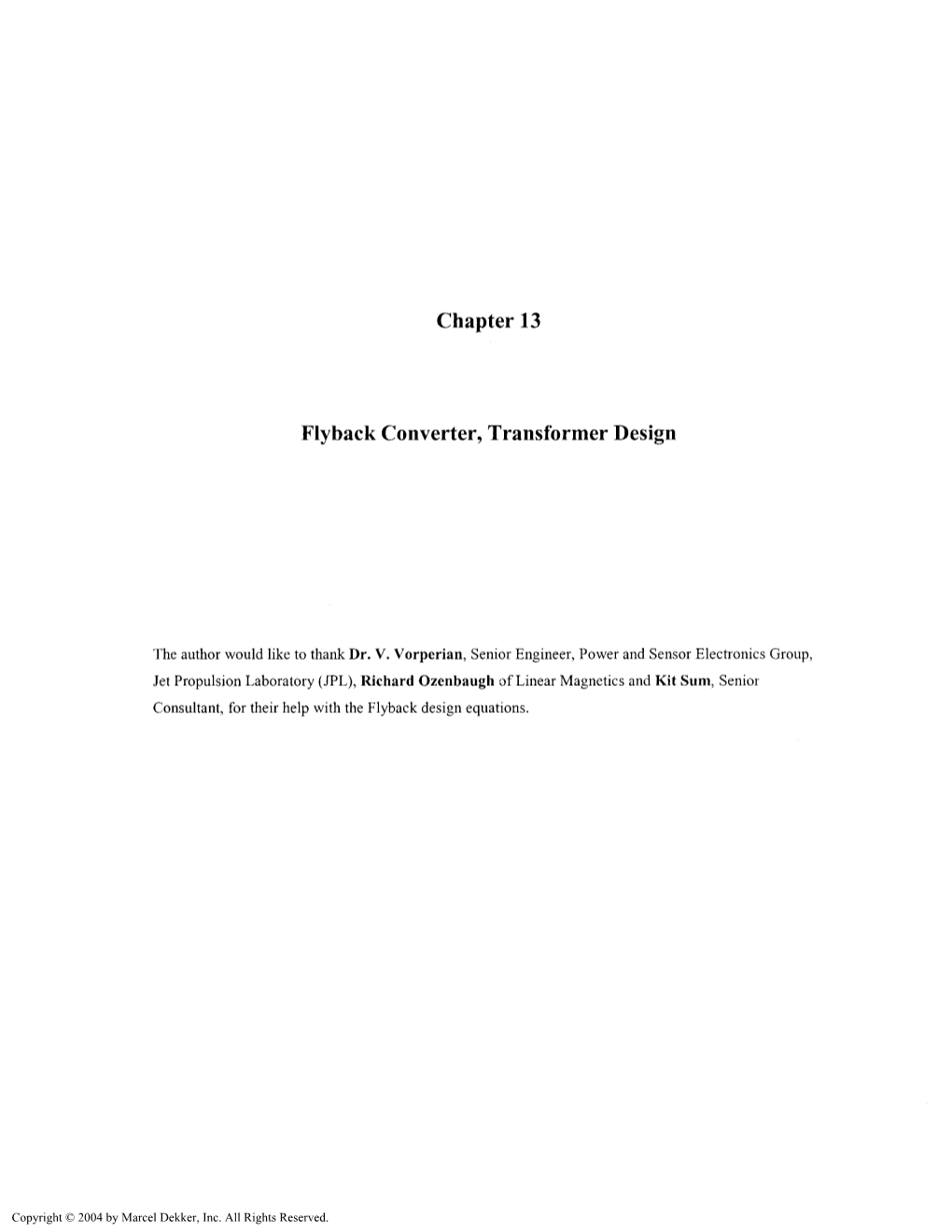 Flyback Converter, Transformer Design