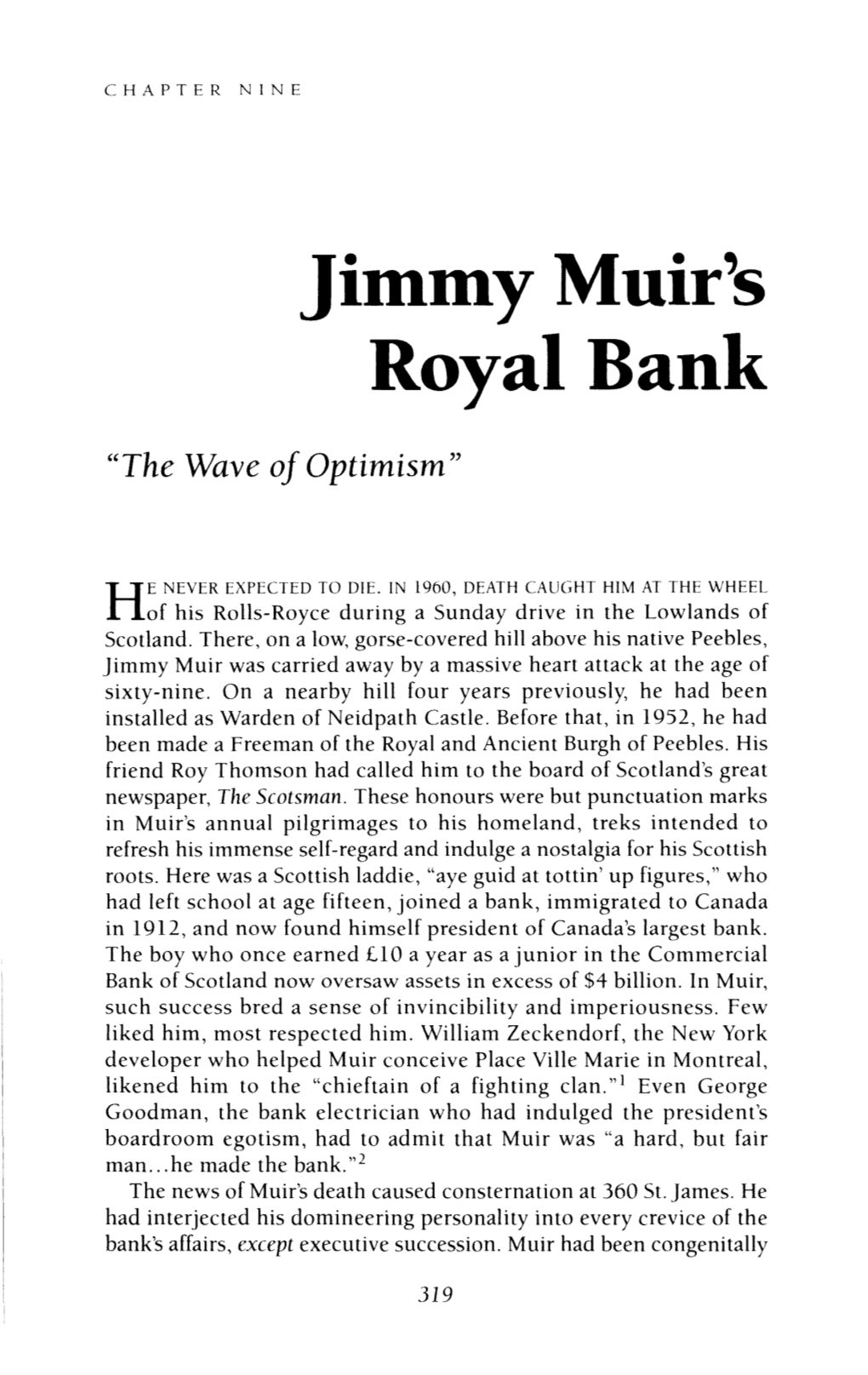 Jimmy Muir's Royal Bank