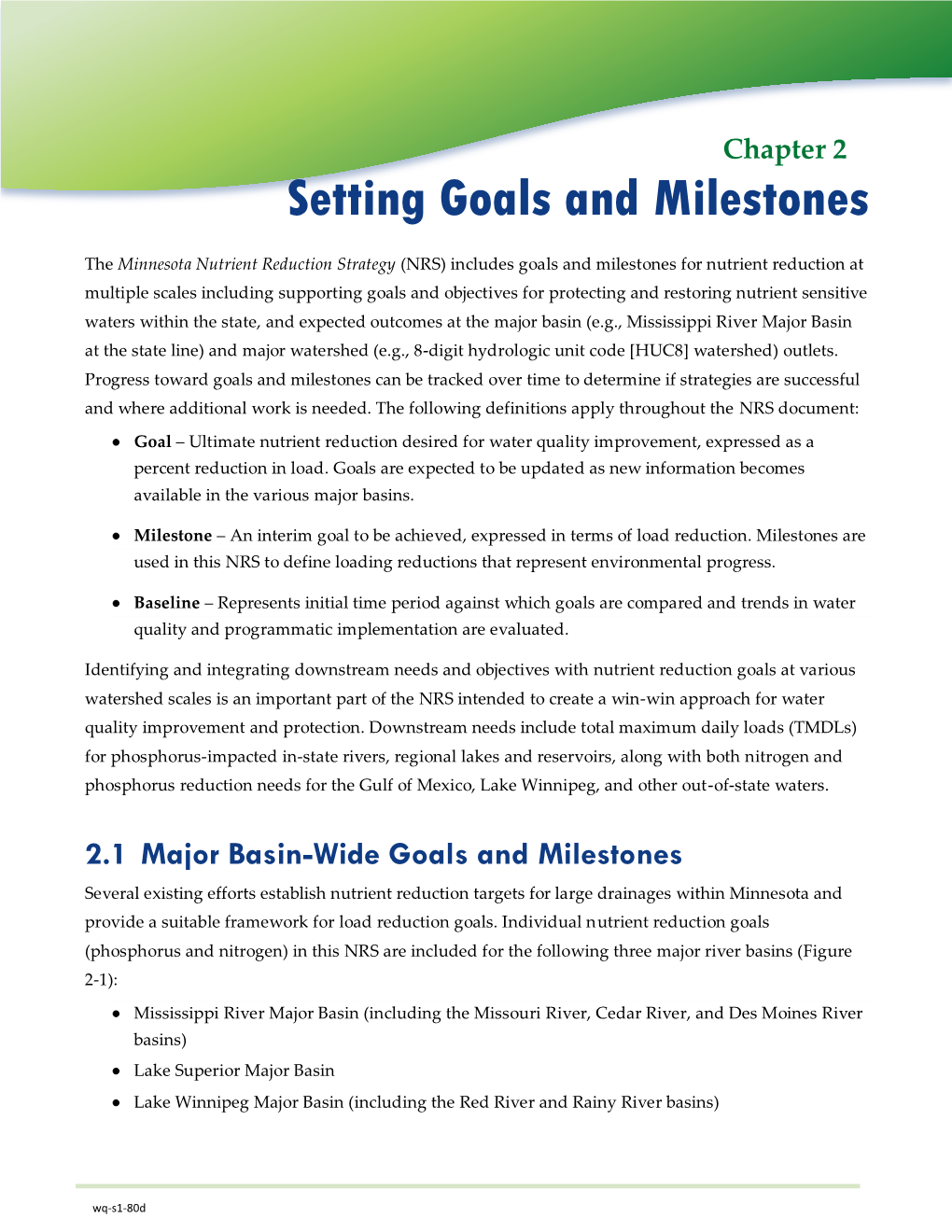 Chapter 2: Setting Goals and Milestones