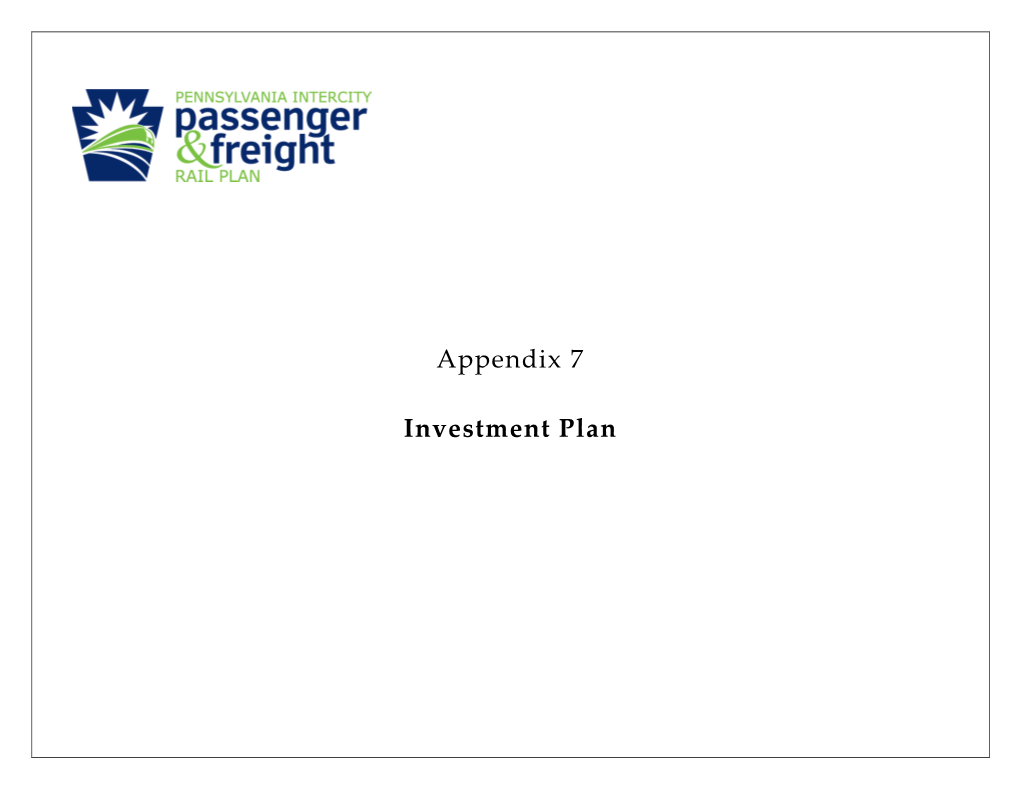 Appendix 7 Investment Plan