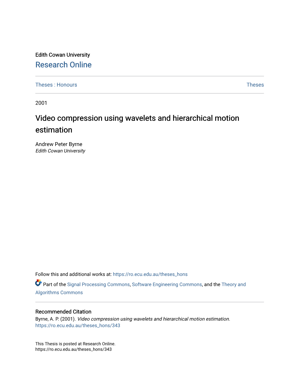 Video Compression Using Wavelets and Hierarchical Motion Estimation