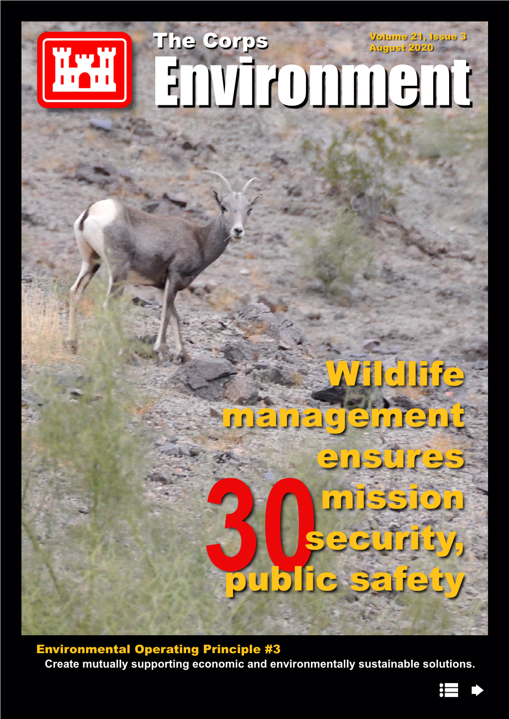 The Corps Environment Is an Online Quarterly News Magazine Published by the U.S