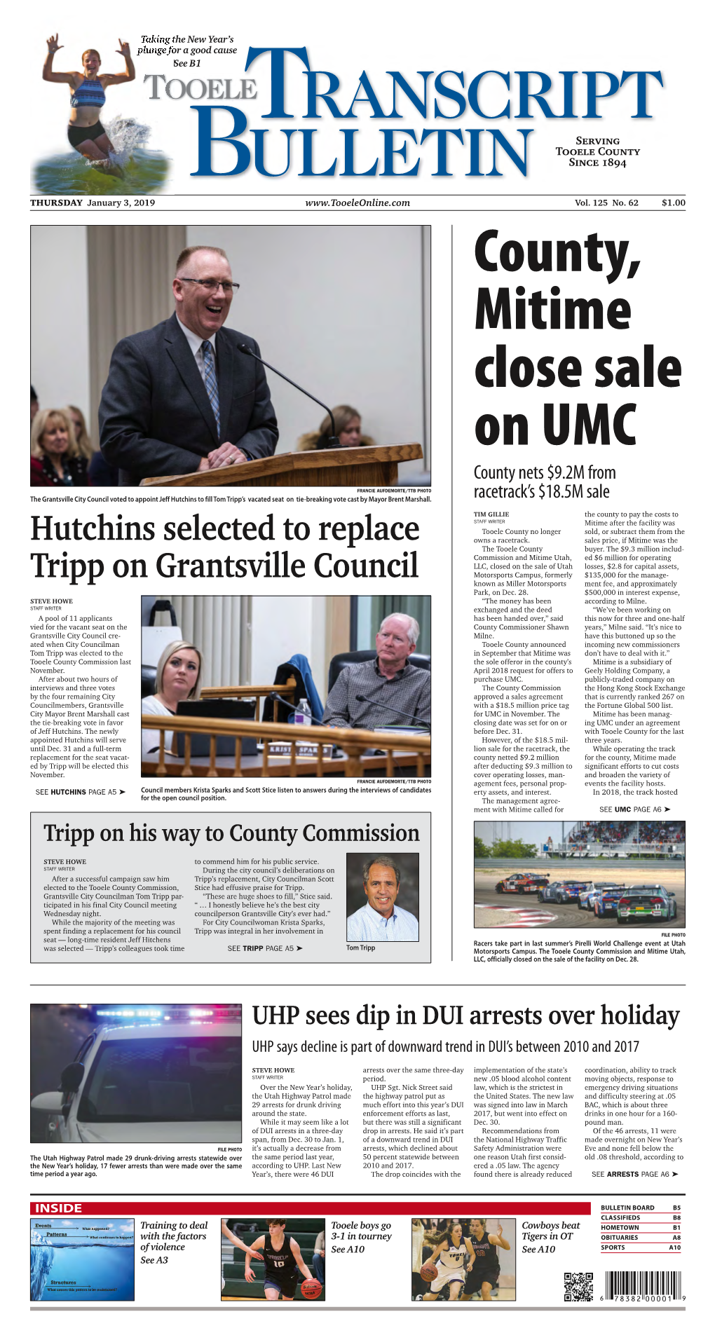 Hutchins Selected to Replace Tripp on Grantsville Council