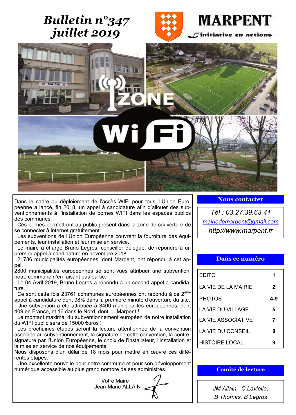 Bulletin N°347 Juillet 2019