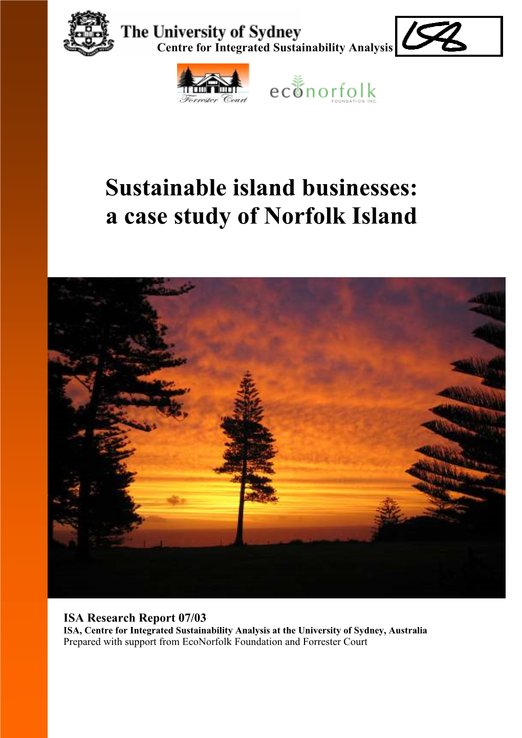A Case Study of Norfolk Island