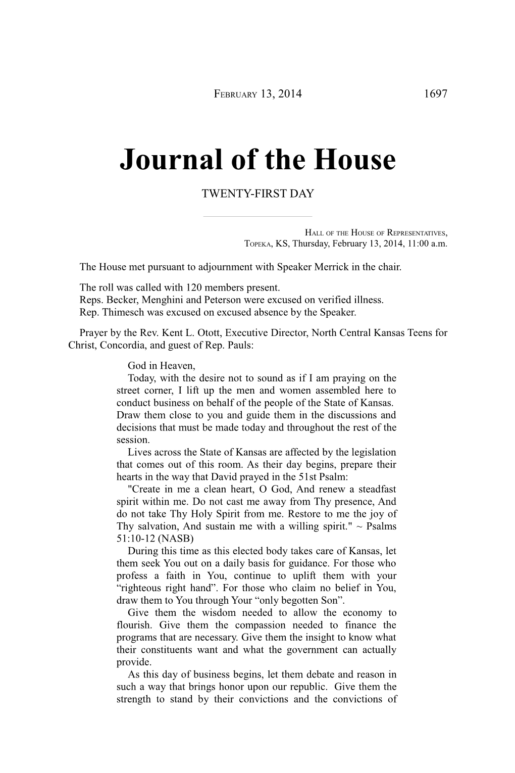 Journal of the House