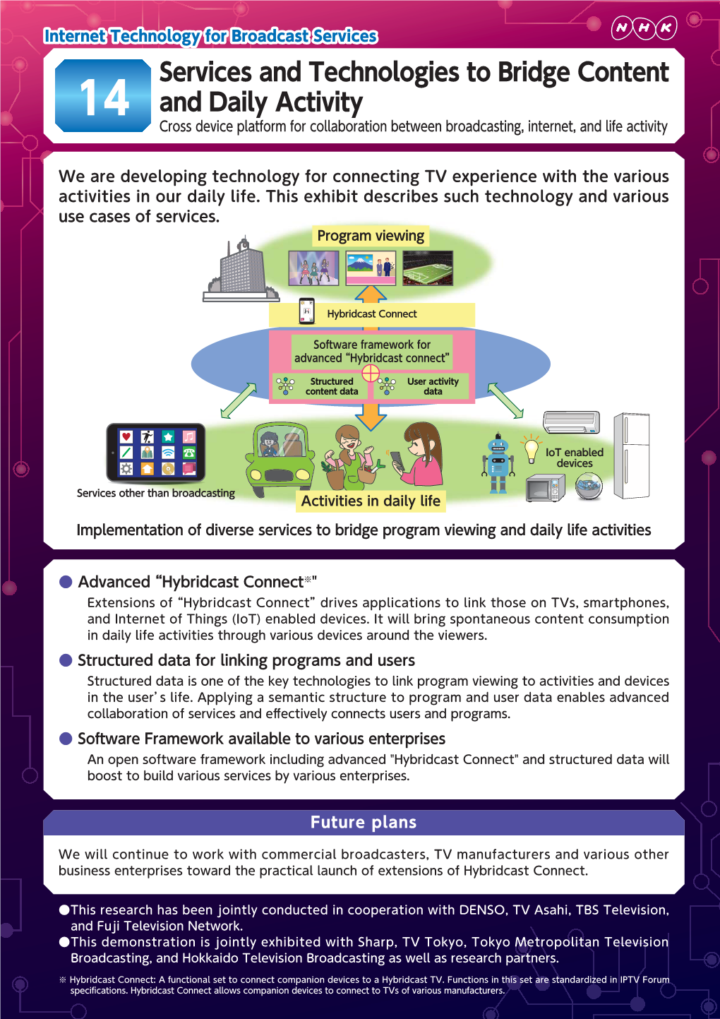 Services and Technologies to Bridge Content and Daily Activity