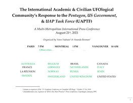 Download Academic & Civilian Ufological Community's Response