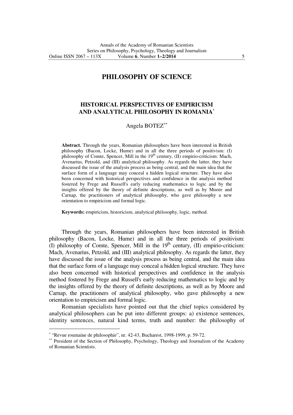 Philosophy of Science