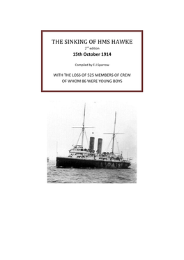 THE SINKING of HMS HAWKE 2Nd Edition 15Th October 1914