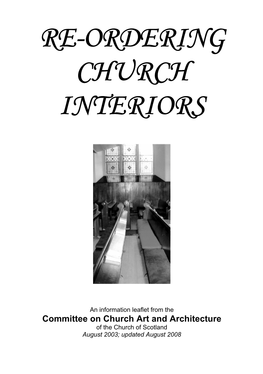 Re-Ordering Church Interiors