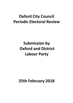 Oxford and District Labour Party