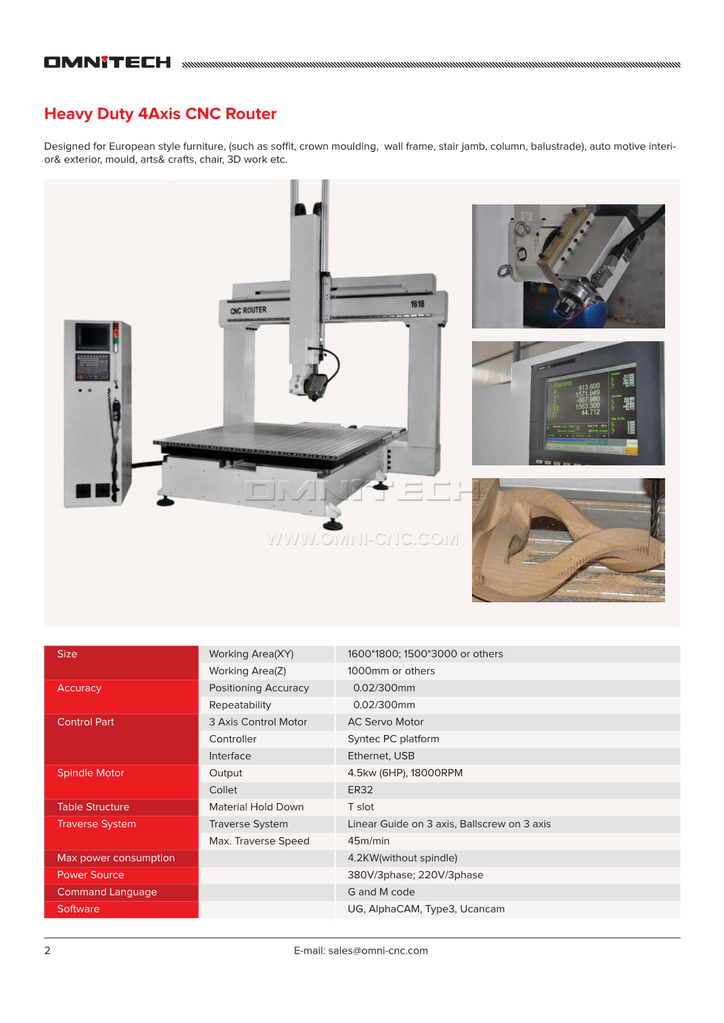 Heavy Duty 4Axis CNC Router