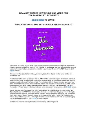 Doja Cat Shares New Single and Video for “Tia Tamera” Ft