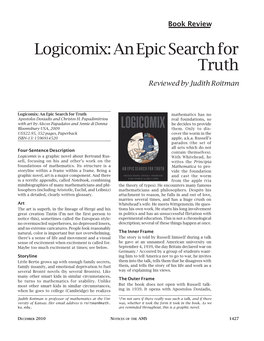 Logicomix: an Epic Search for Truth