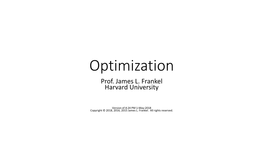 Optimization in Our Projects