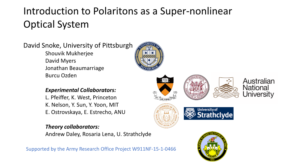 Introduction to Polaritons As a Super-Nonlinear Optical System