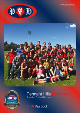 PHAFC Yearbook 2016 Welcome – President’S Report