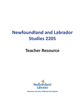 Newfoundland and Labrador Studies 2205