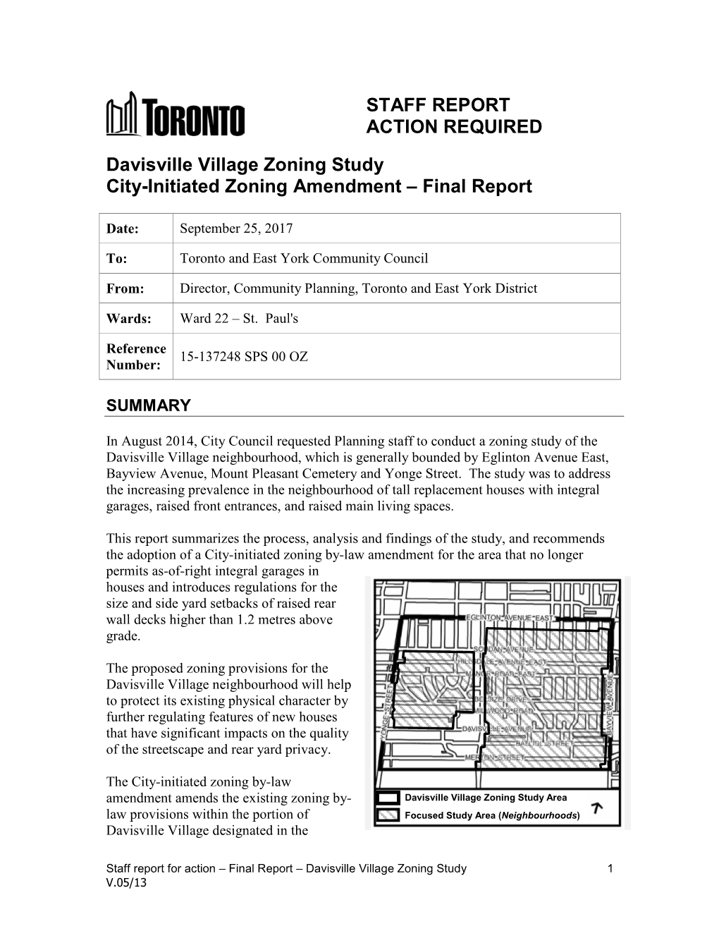 Davisville Village Zoning Study City-Initiated Zoning Amendment – Final Report