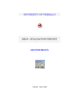University of Thessaly Self – Evaluation Report