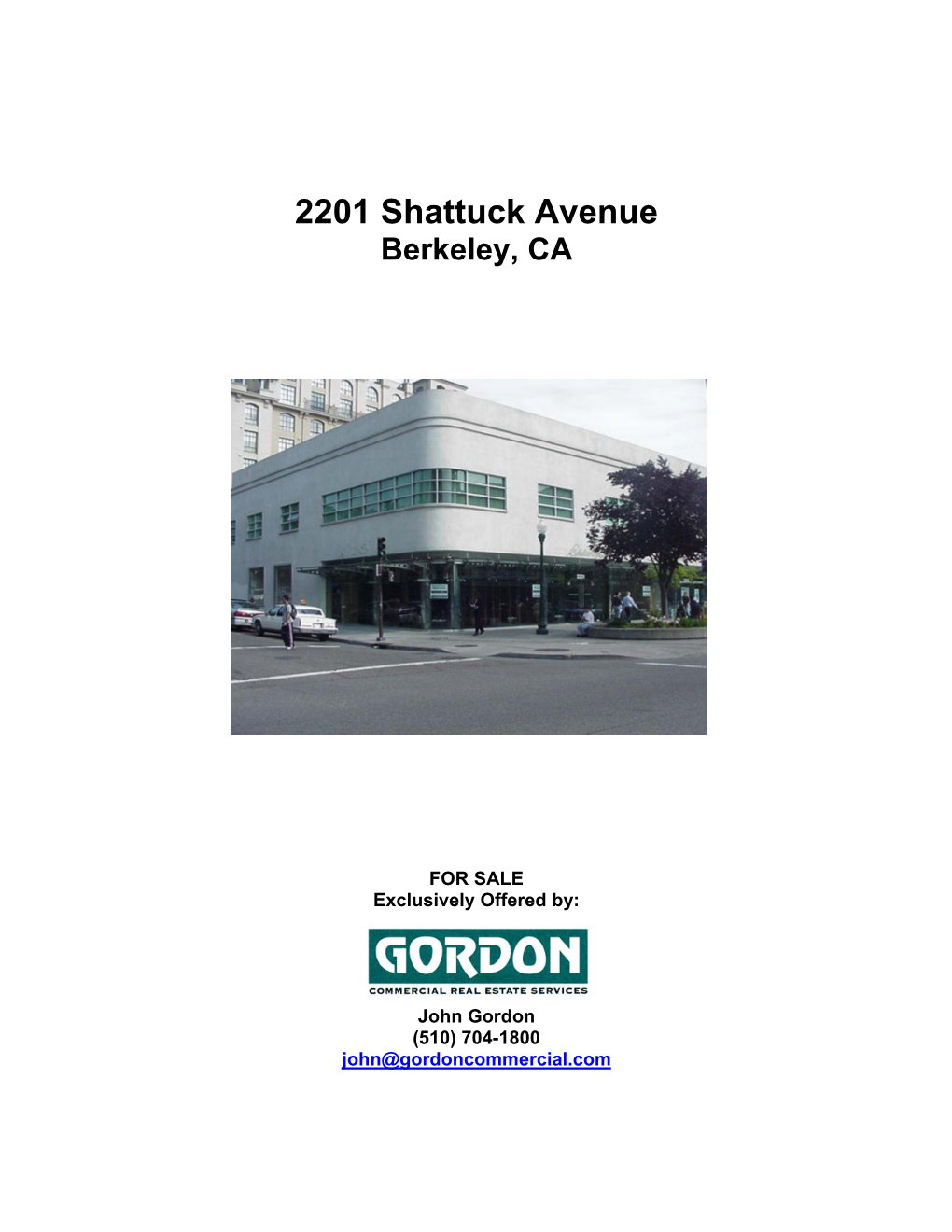 2201 Shattuck Avenue Berkeley, CA