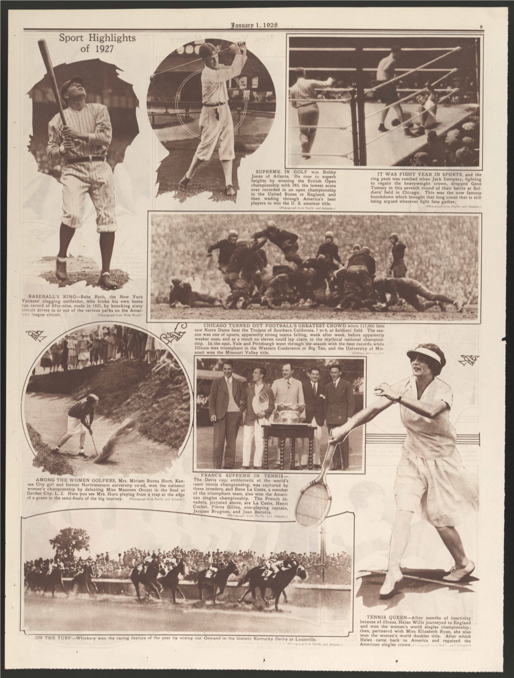 Sport Highlights of 1927
