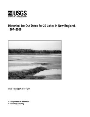 Historical Ice-Out Dates for 29 Lakes in New England, 1807–2008