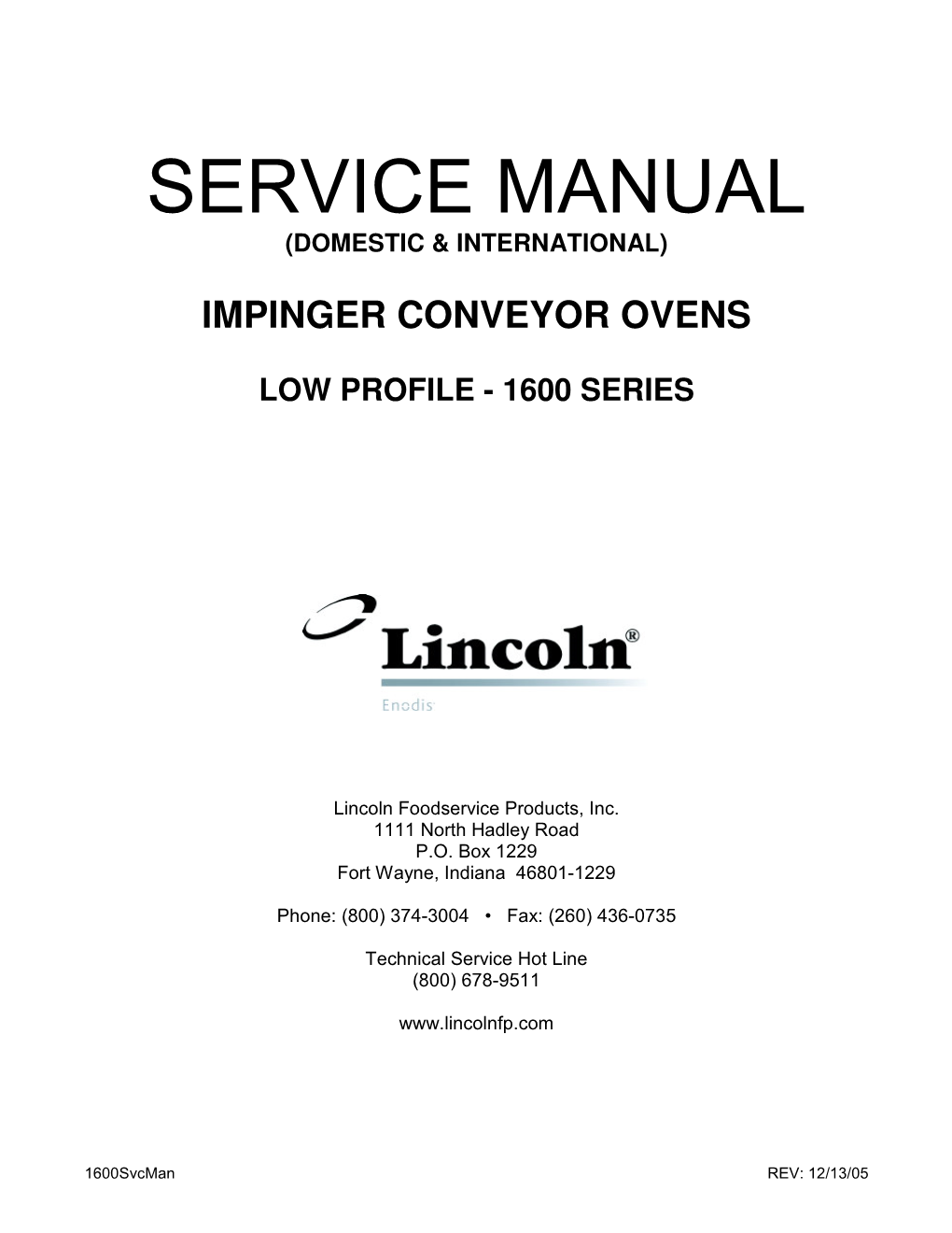 Service Manual (Domestic & International)