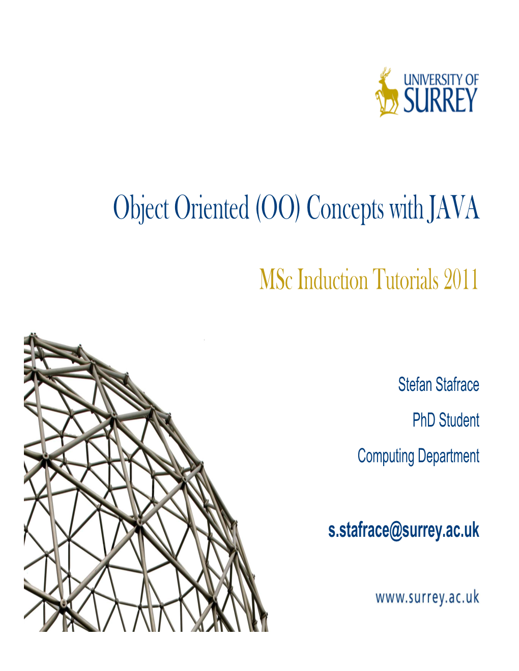 Object Oriented (OO) Concepts with JAVA