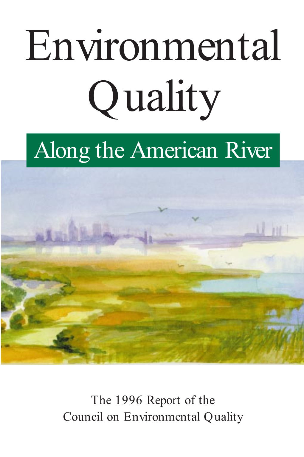 The 1996 Report of the Council on Environmental Quality Title of Chapter