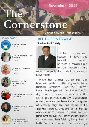 Cornerstone Christ Church | West Erly, RI in Thisn Issisduee :This Issue RECTOR's MESSAGE