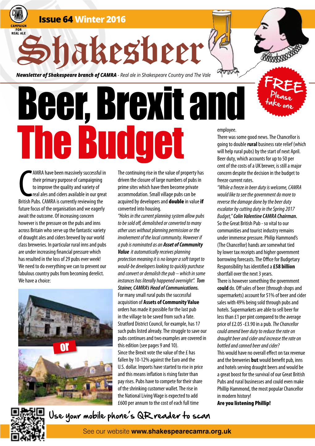 Beer, Brexit and the Budget